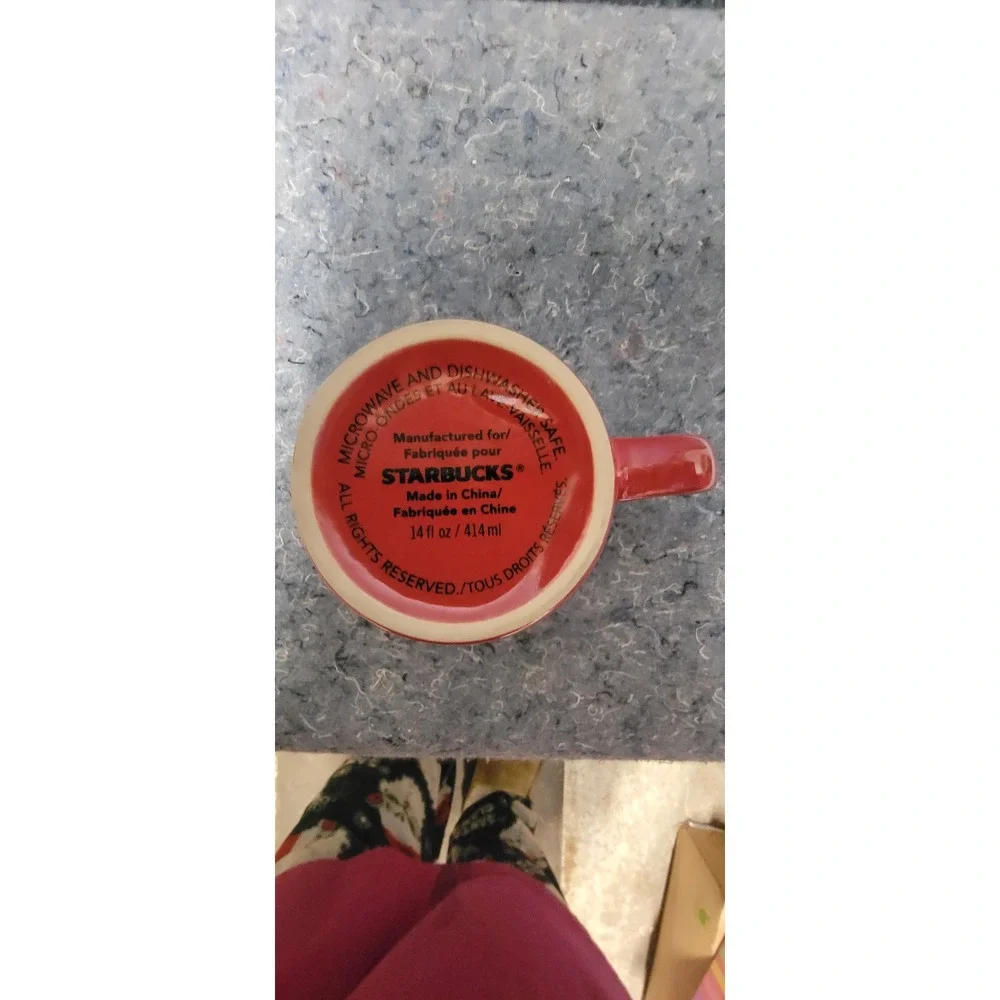 Starbucks Solid Red‎ Ceramic Mug 14oz Coffee Tea Cup